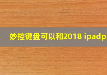 妙控键盘可以和2018 ipadpro