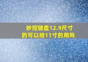 妙控键盘12.9尺寸的可以给11寸的用吗