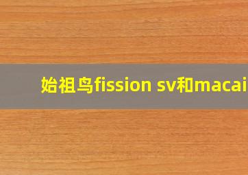 始祖鸟fission sv和macai