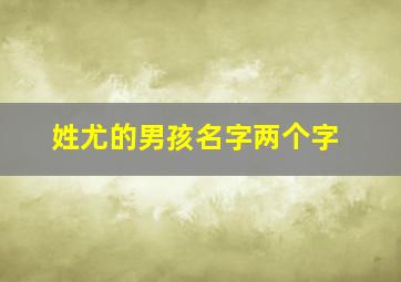 姓尤的男孩名字两个字