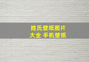 姓氏壁纸图片大全 手机壁纸