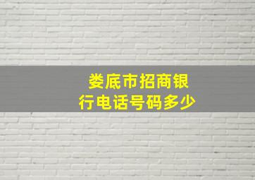 娄底市招商银行电话号码多少