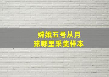 嫦娥五号从月球哪里采集样本