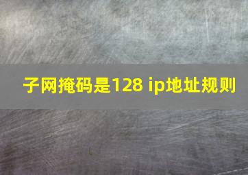 子网掩码是128 ip地址规则