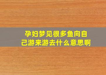 孕妇梦见很多鱼向自己游来游去什么意思啊