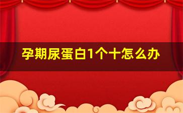 孕期尿蛋白1个十怎么办