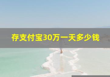 存支付宝30万一天多少钱