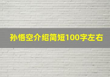 孙悟空介绍简短100字左右