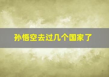 孙悟空去过几个国家了