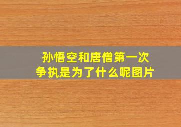 孙悟空和唐僧第一次争执是为了什么呢图片