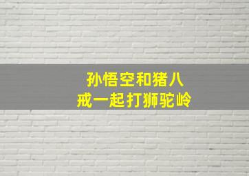 孙悟空和猪八戒一起打狮驼岭