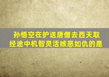 孙悟空在护送唐僧去西天取经途中机智灵活嫉恶如仇的是