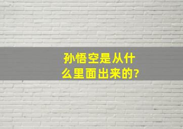 孙悟空是从什么里面出来的?