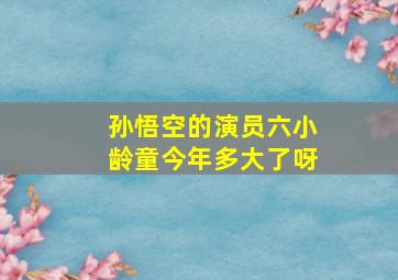 孙悟空的演员六小龄童今年多大了呀