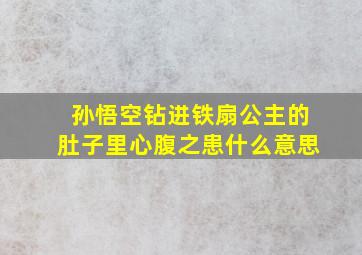 孙悟空钻进铁扇公主的肚子里心腹之患什么意思