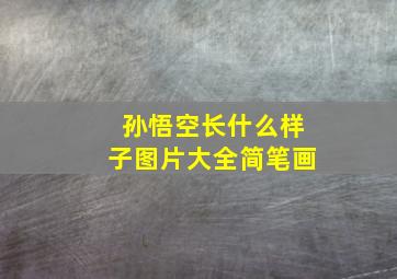 孙悟空长什么样子图片大全简笔画