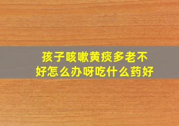 孩子咳嗽黄痰多老不好怎么办呀吃什么药好