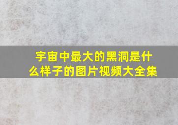 宇宙中最大的黑洞是什么样子的图片视频大全集