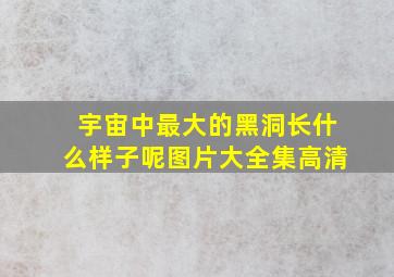 宇宙中最大的黑洞长什么样子呢图片大全集高清