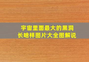 宇宙里面最大的黑洞长啥样图片大全图解说