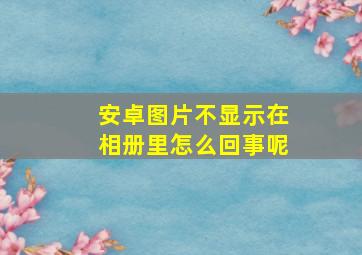 安卓图片不显示在相册里怎么回事呢