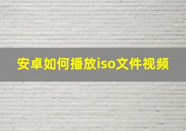 安卓如何播放iso文件视频