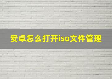 安卓怎么打开iso文件管理