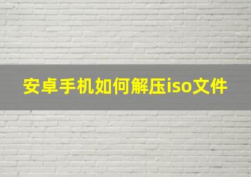 安卓手机如何解压iso文件