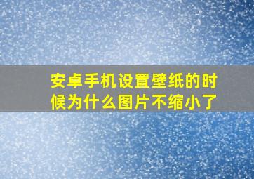 安卓手机设置壁纸的时候为什么图片不缩小了