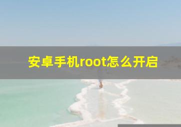 安卓手机root怎么开启