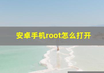 安卓手机root怎么打开