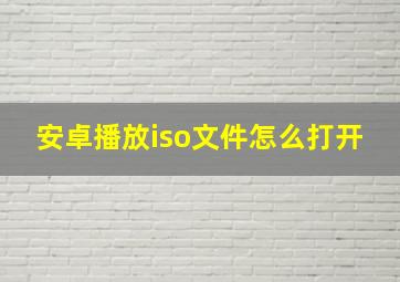 安卓播放iso文件怎么打开