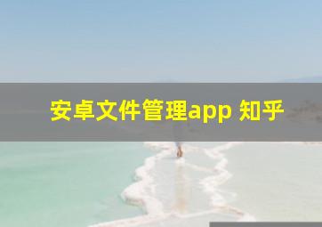 安卓文件管理app 知乎