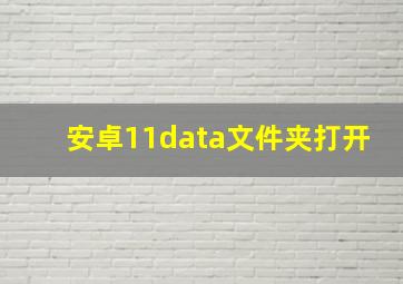 安卓11data文件夹打开