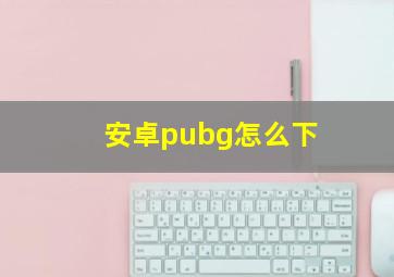 安卓pubg怎么下