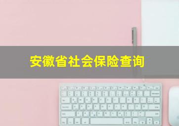 安徽省社会保险查询