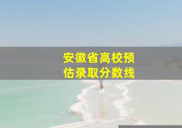 安徽省高校预估录取分数线