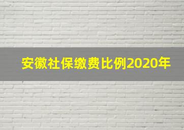 安徽社保缴费比例2020年