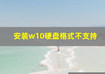 安装w10硬盘格式不支持