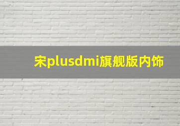 宋plusdmi旗舰版内饰