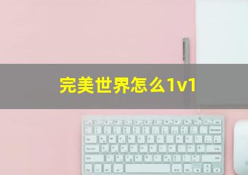 完美世界怎么1v1