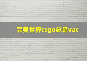 完美世界csgo总是vac