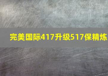 完美国际417升级517保精炼