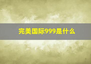 完美国际999是什么