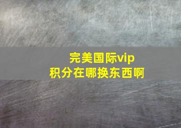 完美国际vip积分在哪换东西啊