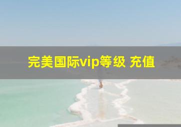 完美国际vip等级 充值