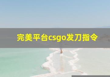 完美平台csgo发刀指令