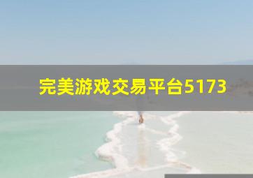 完美游戏交易平台5173