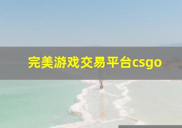 完美游戏交易平台csgo