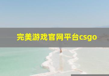 完美游戏官网平台csgo